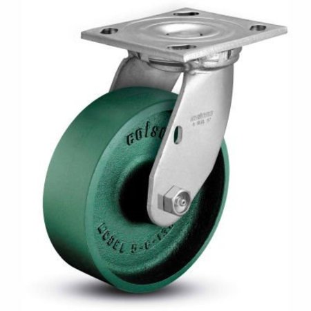 COLSON Colson® 4 Series Swivel Plate Caster 4.04109.139 - Cast Iron 4" Dia. 1000 Lb. Cap. 4.04109.139